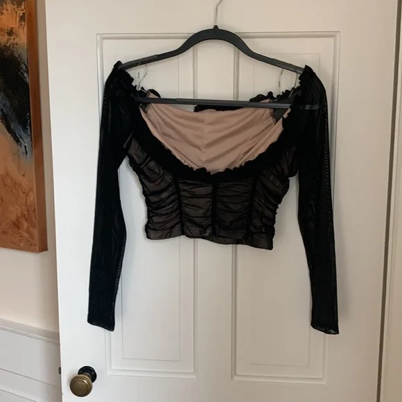 Lowest $ possible! Little black crop top - Picture 2 of 4